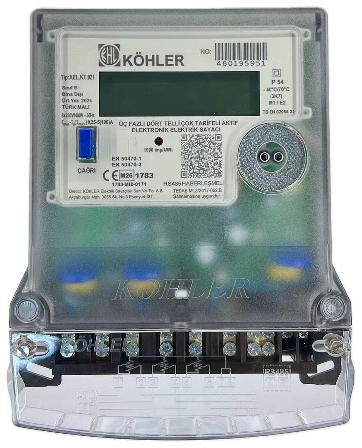 KÖHLER KT021 trifaze elektrik sayacı